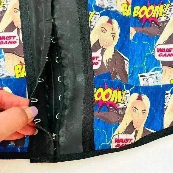 Premodonna By Ann Cherry Rare “Boom” Graphics Cartoon Compression Corset SizeXXL - Picture 6 of 16